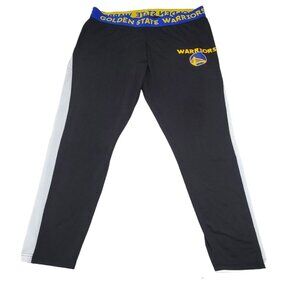 NBA Golden State Warriors Men Black Pull On CompassiPants Elastic Waist Size 1XL
